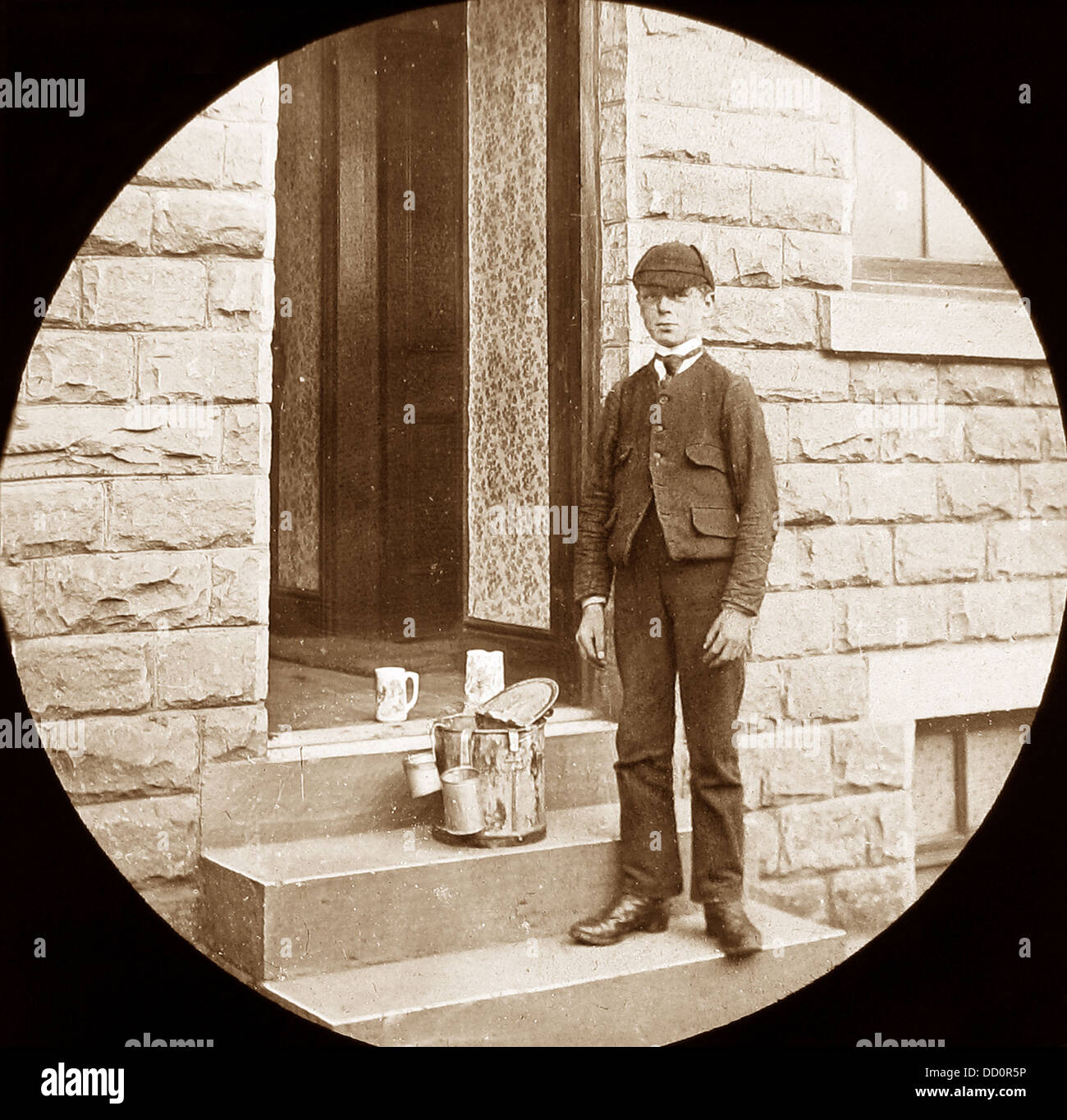 Milk Boy Victorian Period Stock Photo Alamy