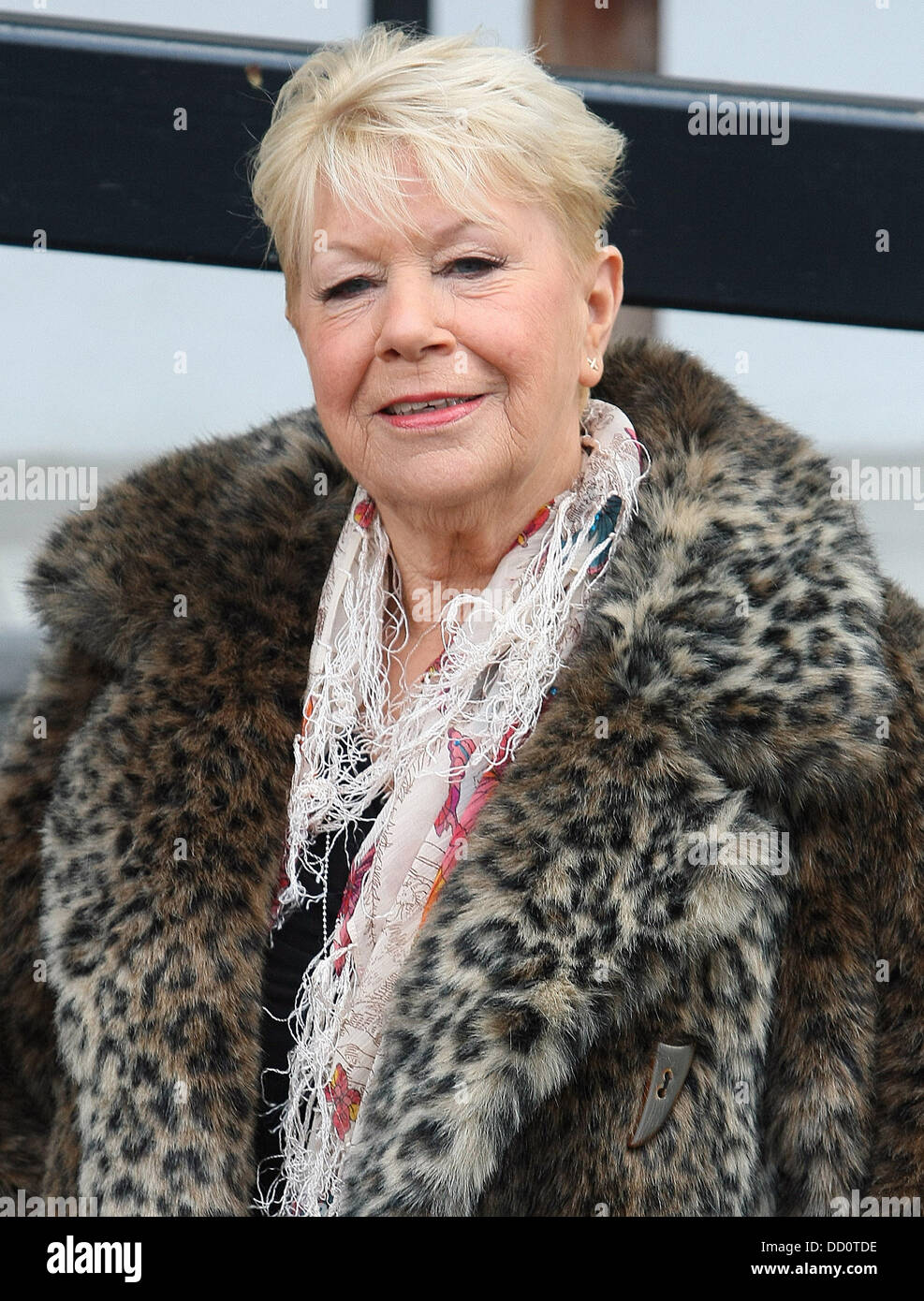 Laila Morse leaves the ITV studios after appearing on 'Loose Women' London, England - 13.01.12 Stock Photo