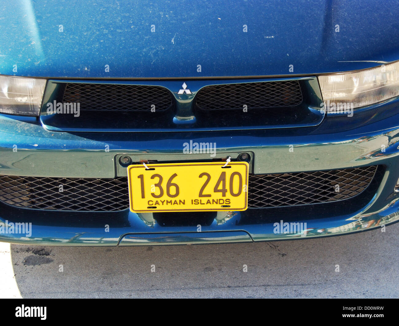 Car showing Cayman Islands license plate, Town, Grand Cayman