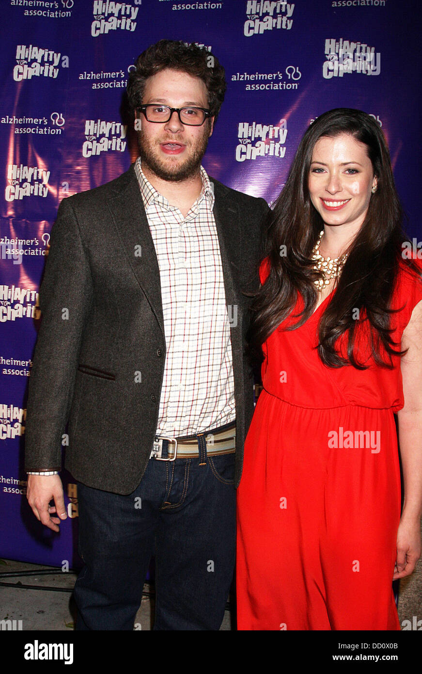 Seth Rogen and Lauren Miller 'Hilarity For Charity' benefit held at Vibiana  Los Angeles, California - 13.01.12 Stock Photo