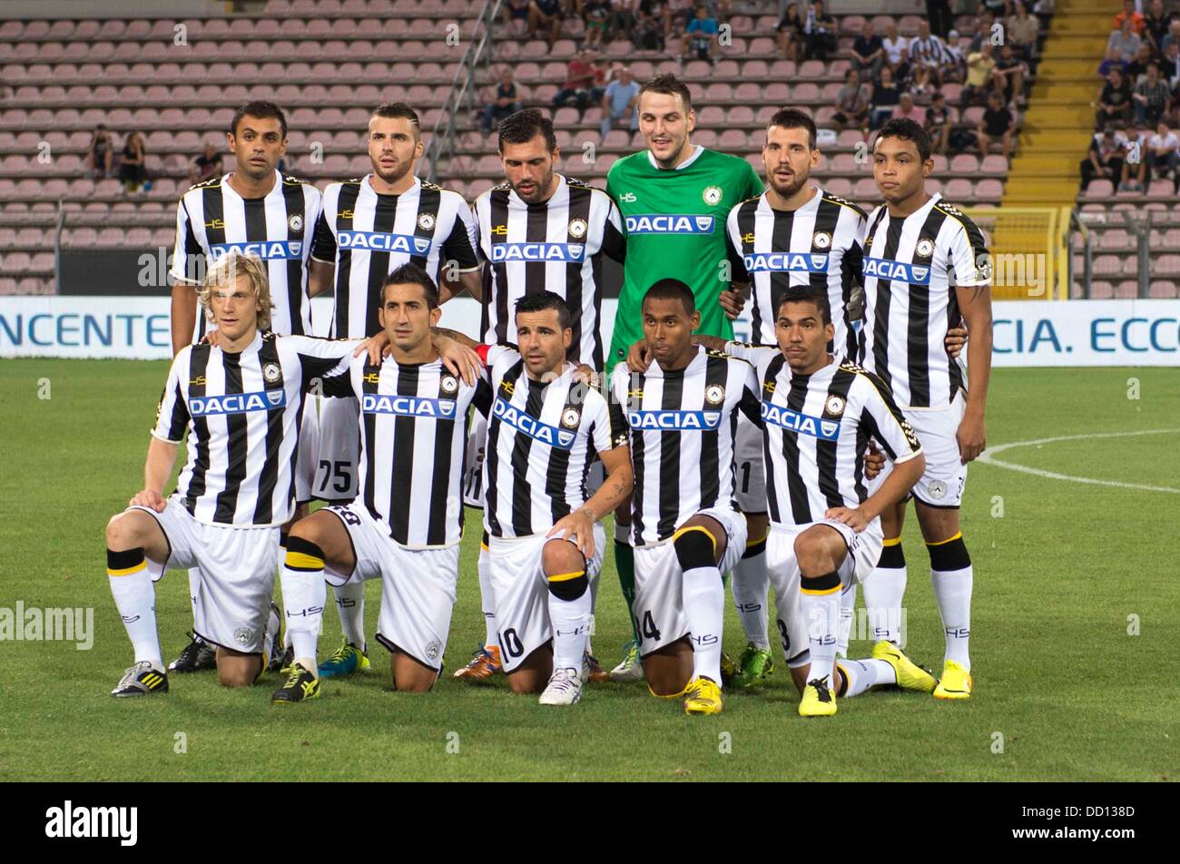 Udinese team group line-up, AUGUST 22, 2013 - Football / Soccer : UEFA Europa League Play-off 1st leg match between Udinese 1-3 Slovan Liberec at Nereo Rocco Stadium in Trieste, Italy. (Photo by Maurizio Borsari/AFLO) Stock Photo