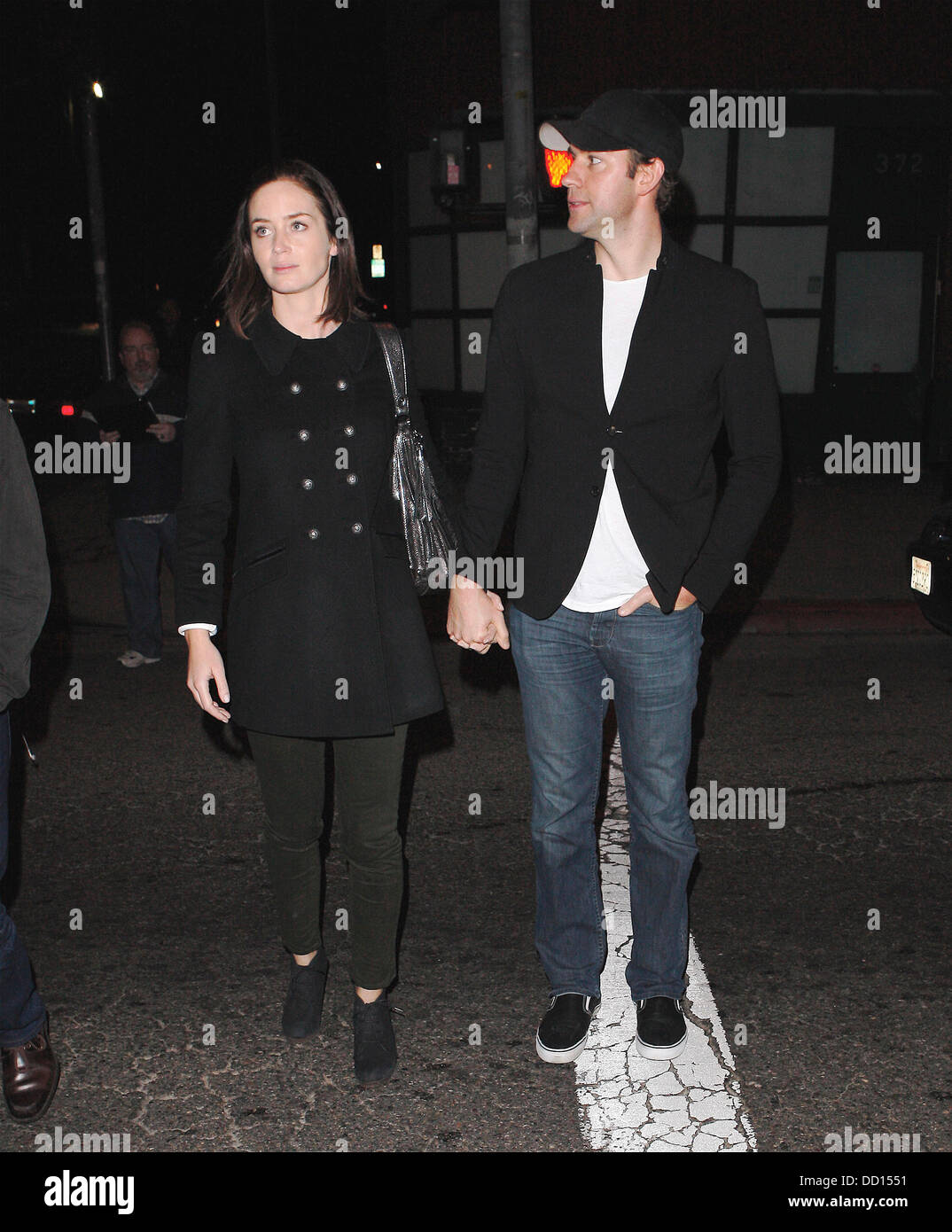 John Krasinski and Emily Blunt leaving The Roger Room Los Angeles ...