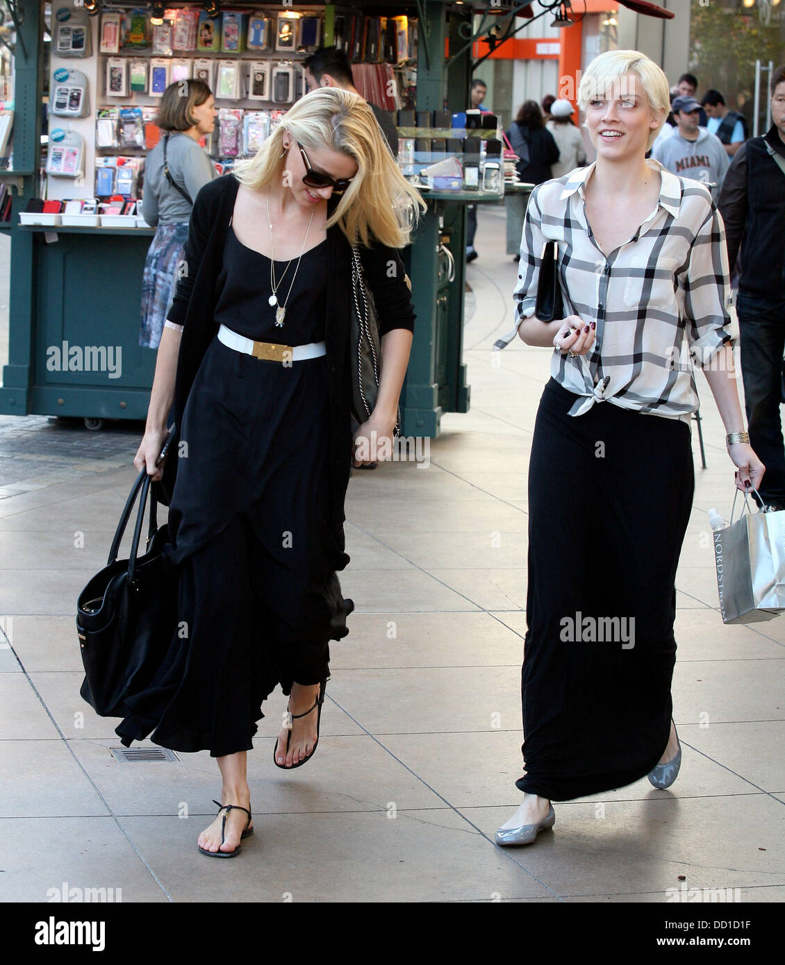 Amber Heard and her sister Whitney Heard are seen shopping together at The Grove in West