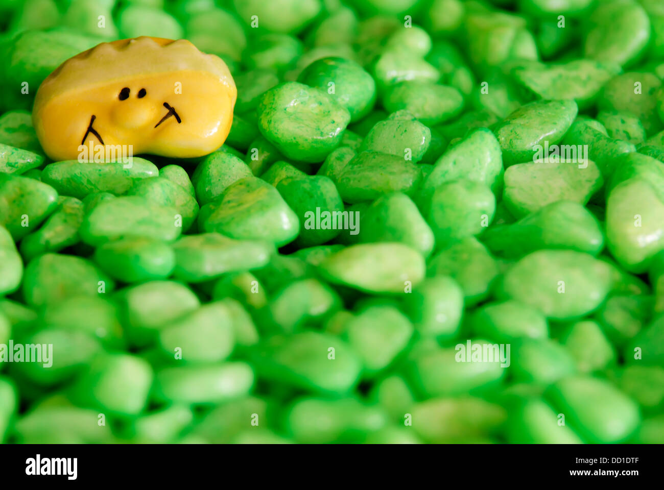 Closeup of sharp green gravel Stock Photo Alamy