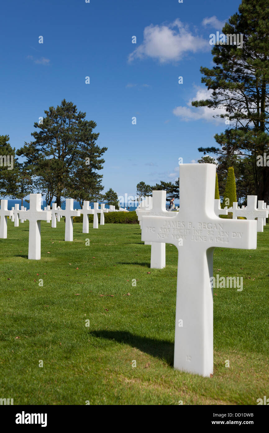 American cemetery, Colleville-sur-Mer, Normandy, France Stock Photo