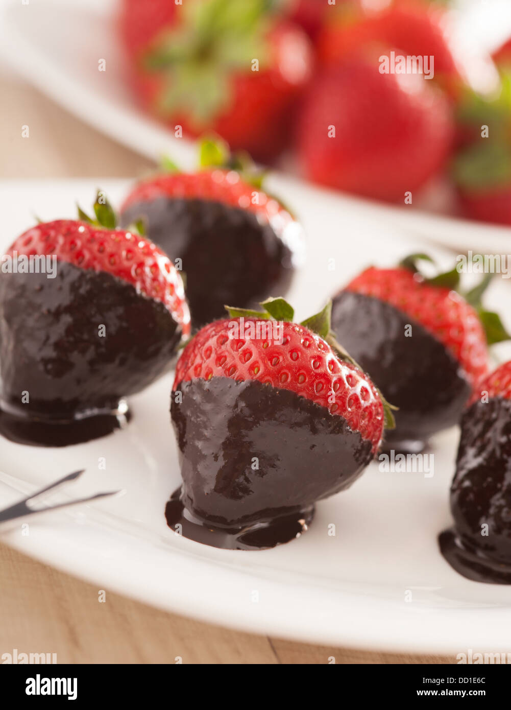 strawberries in chocolate Stock Photo Alamy