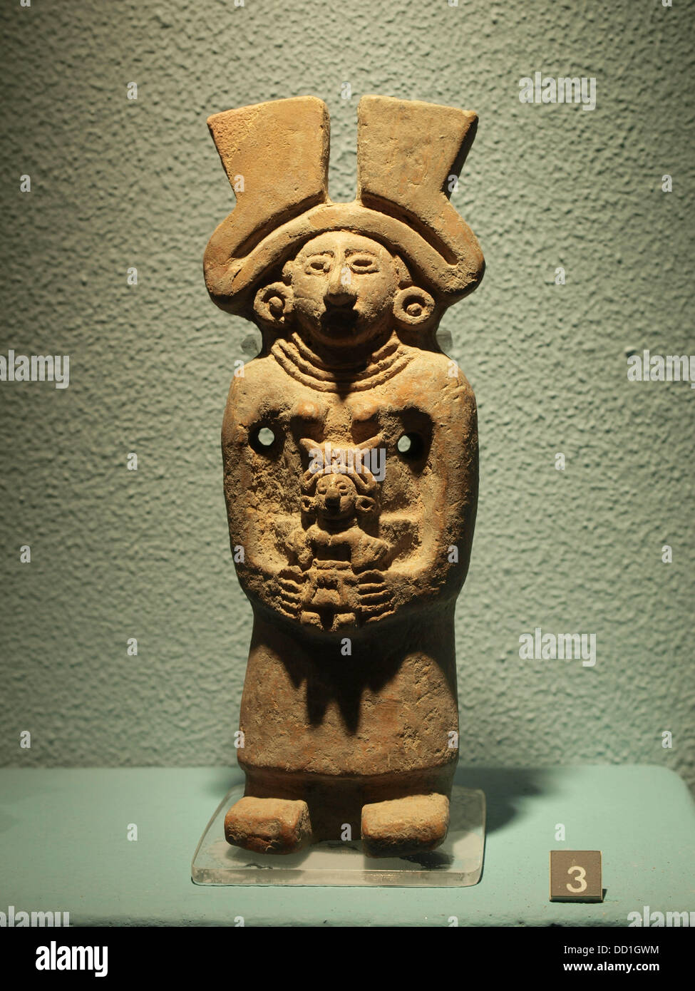 Totonac noble woman. Museo Amparo. Puebla. México Stock Photo