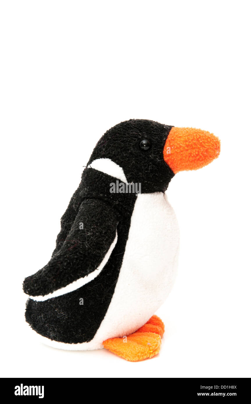 Penguin toys on a white background Stock Photo Alamy