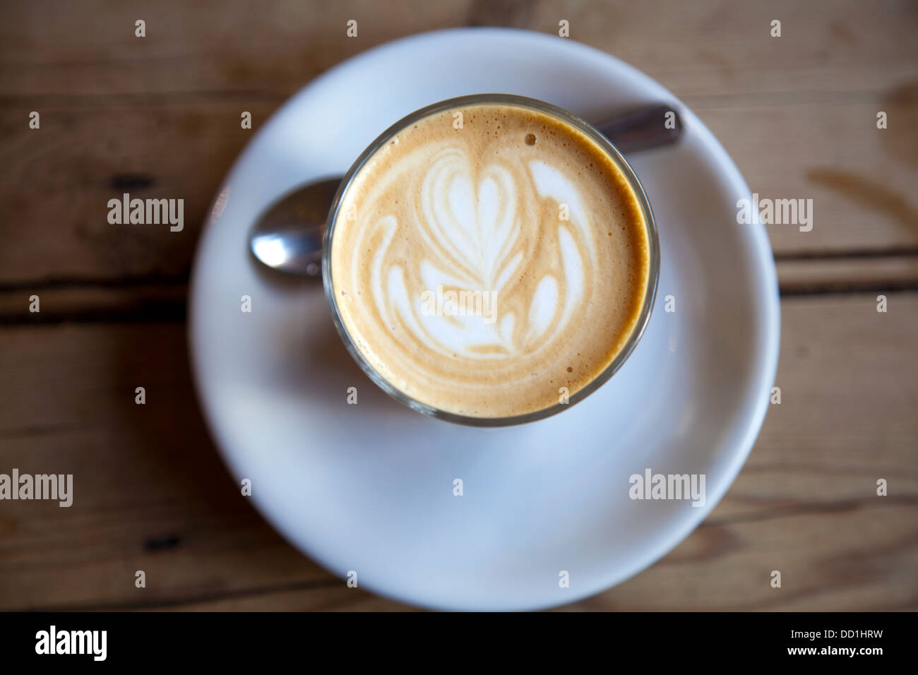Coffee Foam Latte Art Stock Photo Alamy