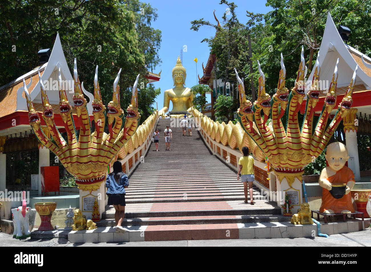 Big Buddha image at Pratumnak Hill Pattaya Wat Khao Phra Yai Stock Photo Alamy