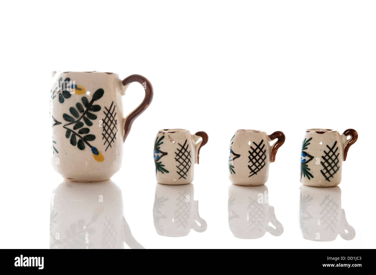 Realistic white cups latte Cut Out Stock Images & Pictures - Alamy