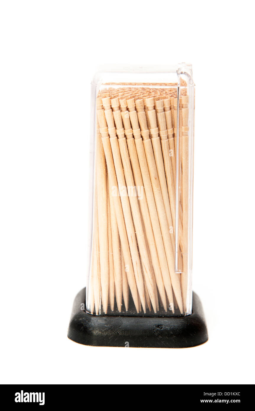 stick to wooden teeth on a white background Stock Photo Alamy