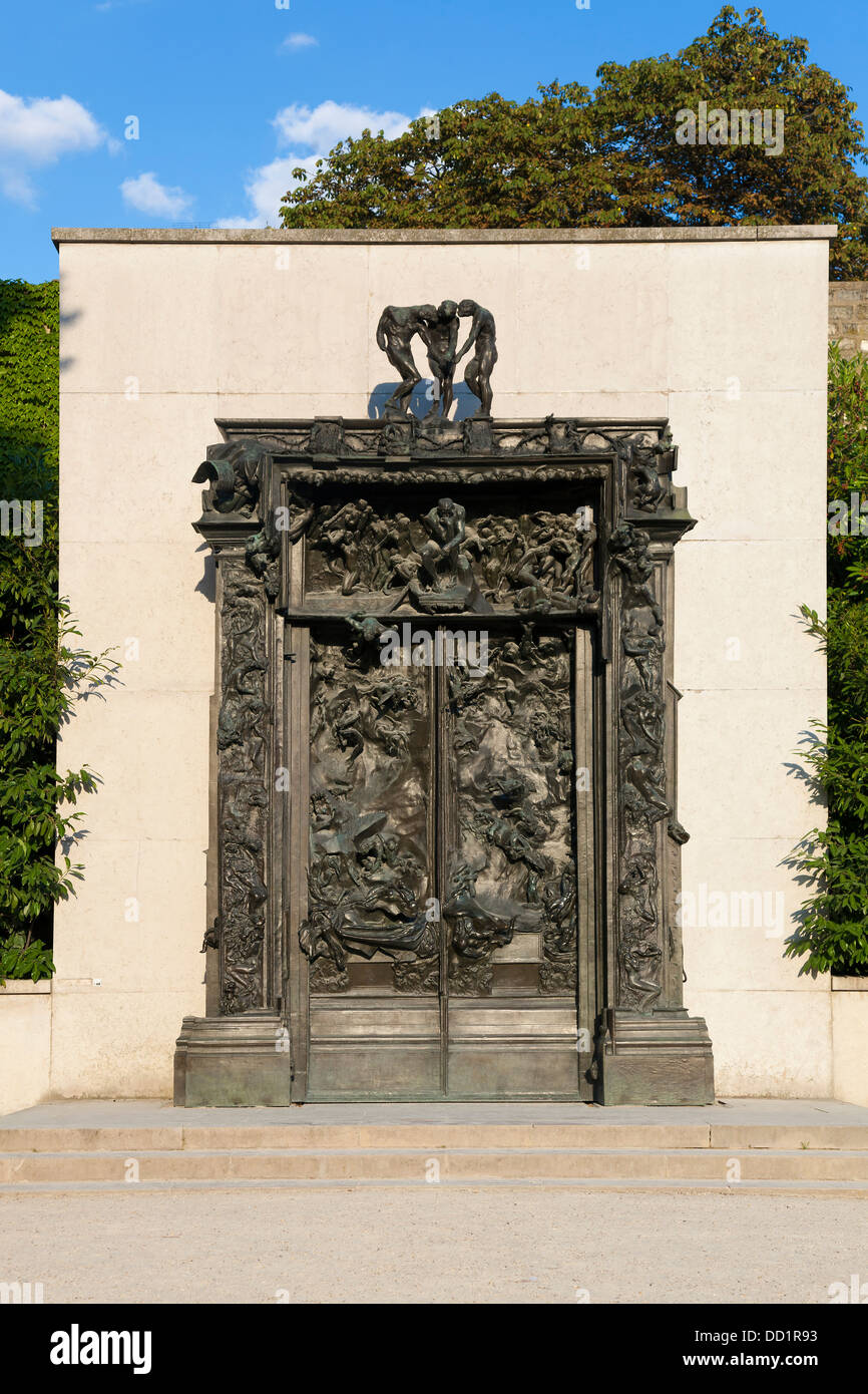 The Gates of Hell by Auguste Rodin, Rodin museum, Paris, Ile de France, France Stock Photo