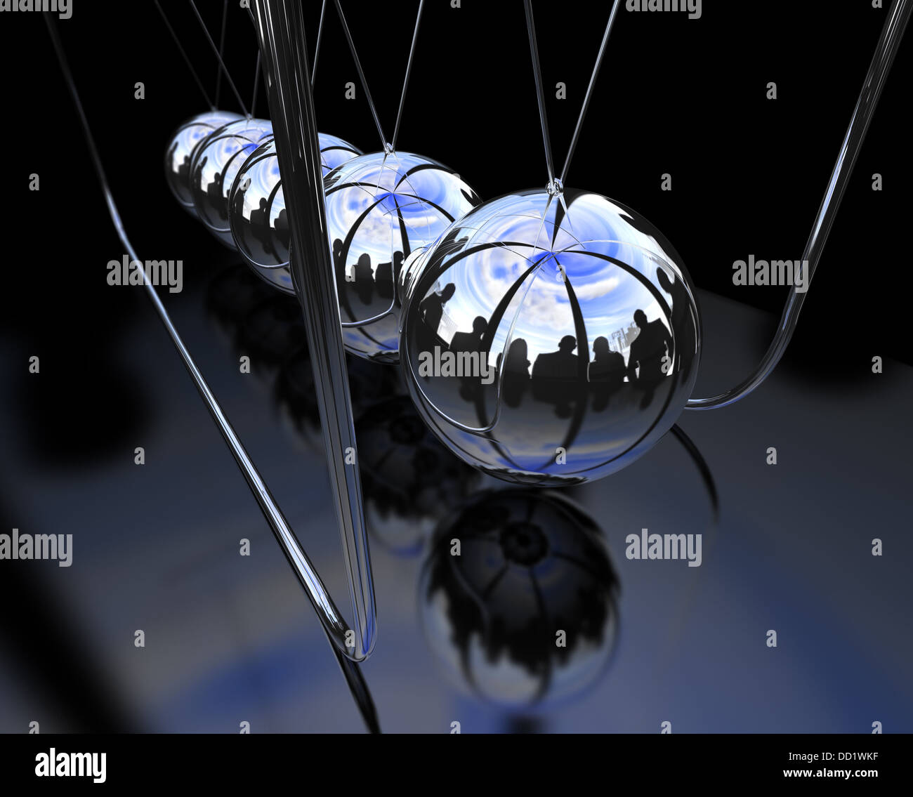 Balancing balls Newton's cradle Stock Photo Alamy