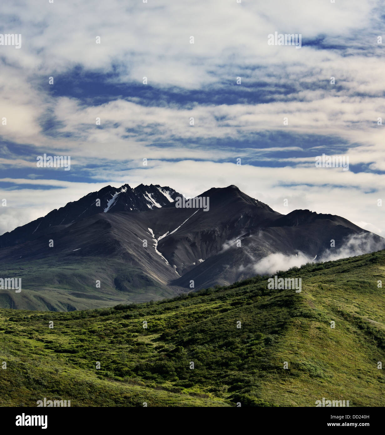 Mountain Landscape With A Cloudy Sky Stock Photo - Alamy