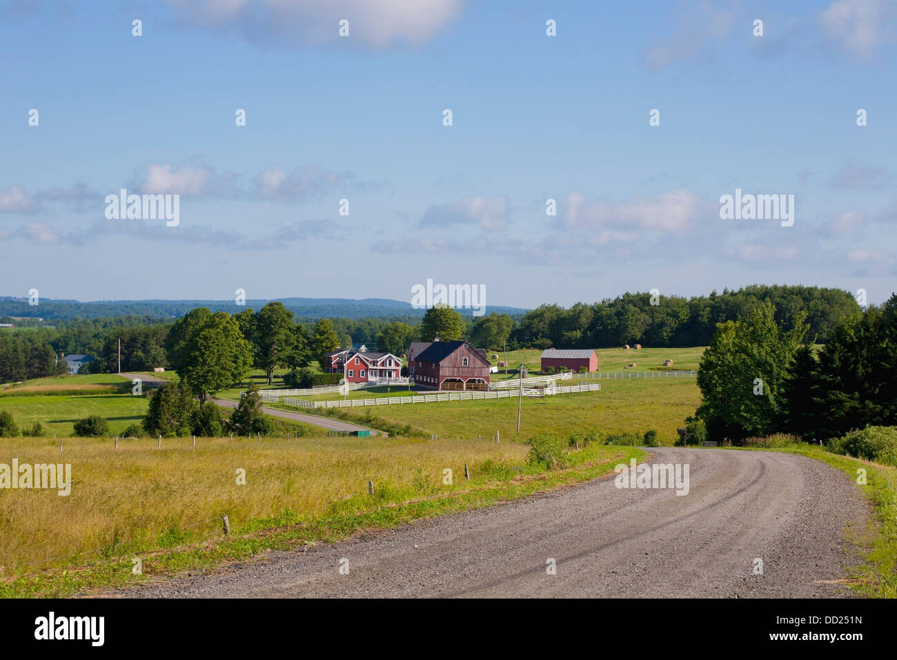 A Road Leading To A Farm; West Bolton, Quebec, Canada Stock Photo Alamy