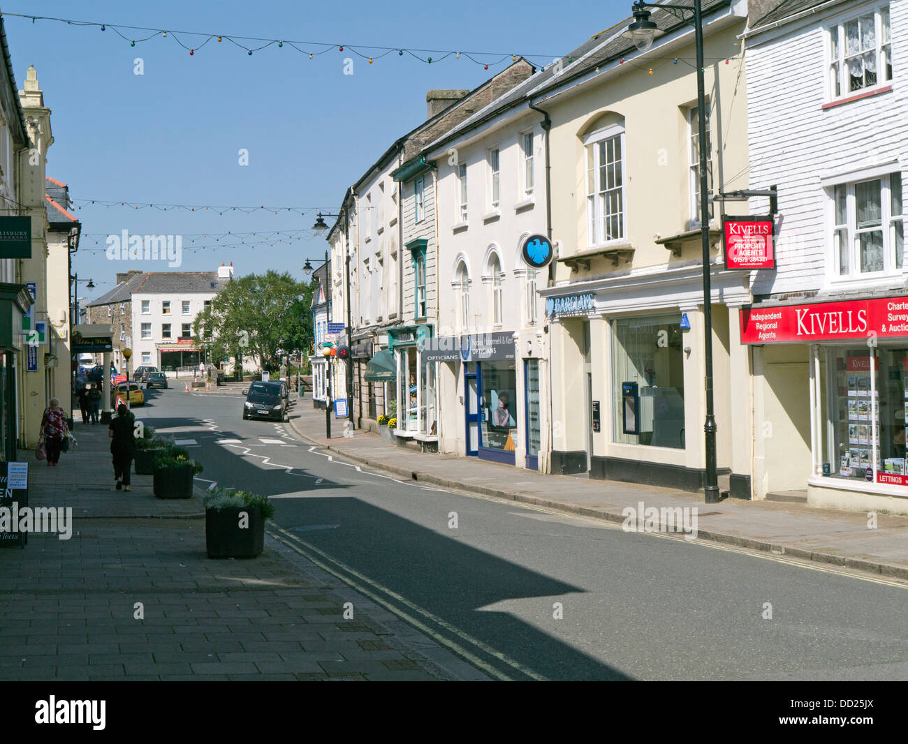 Fore Street Callington Cornwall UK Stock Photo Alamy