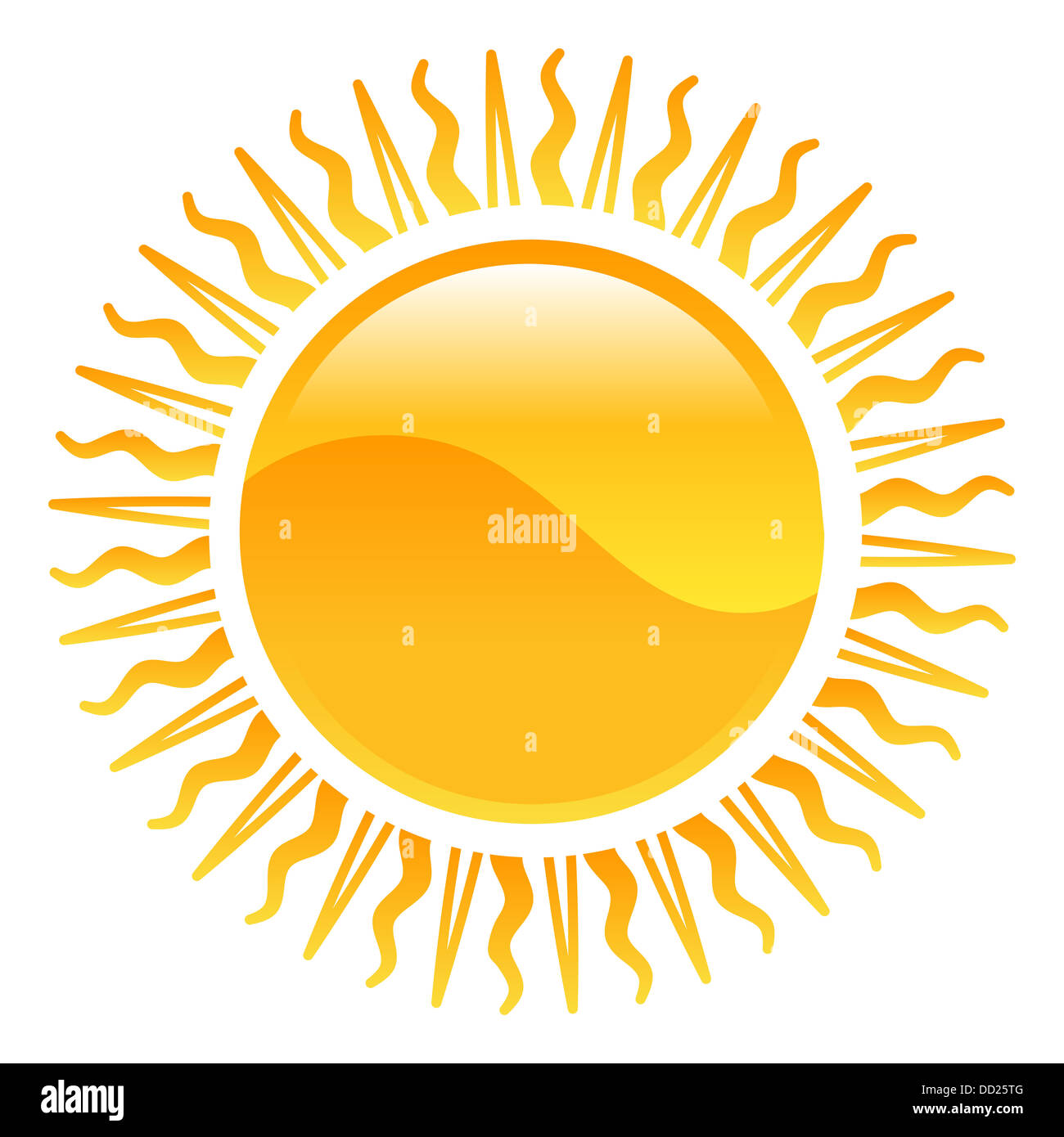 Weather icon clipart sun illustration Stock Photo