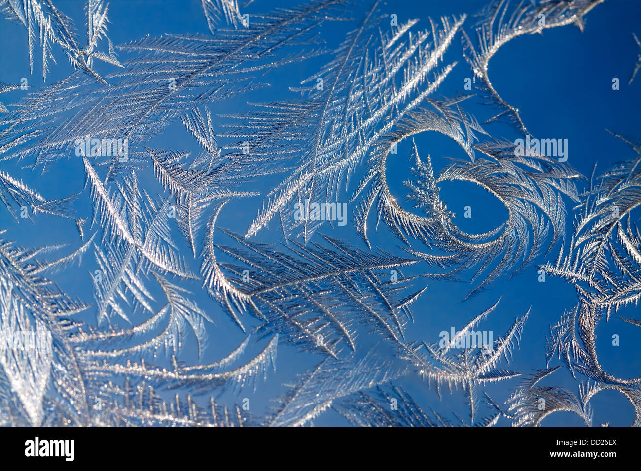 abstract background from frosty pattern on glass Stock Photo - Alamy