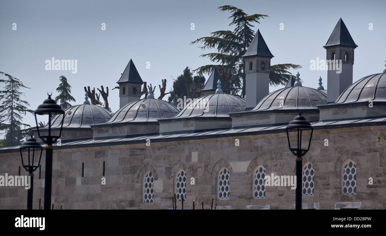 The domes and chimneys next to Sultanahmet Park in Istanbul, Turkey. Stock Photo