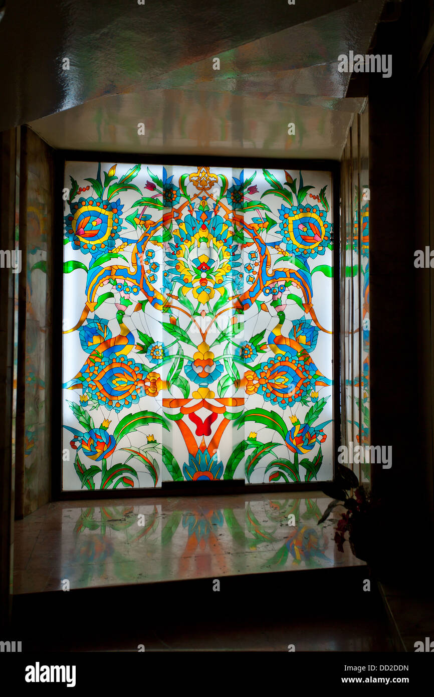Window floral pattern in Tarihi Galatasaray Hamami in Istanbul, Turkey ...