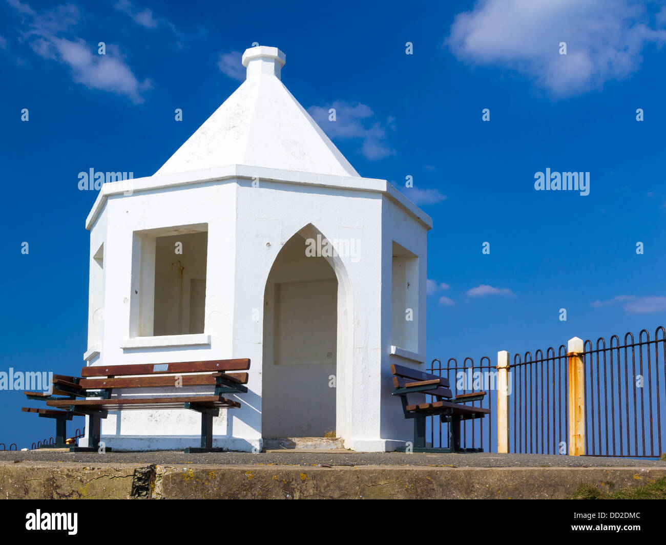 Hut on Towan Headland Newquay Cornwalll England UK Stock Photo