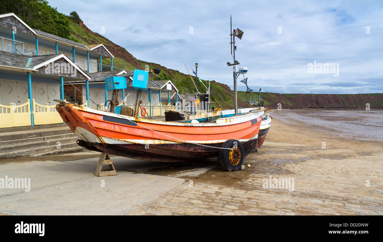 Fishing boats at Filey Yorkshire England UK Stock Photo