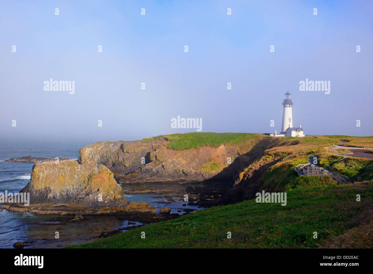 Yaquina Head Lighthouse; Newport, Oregon, United States of America Stock Photo
