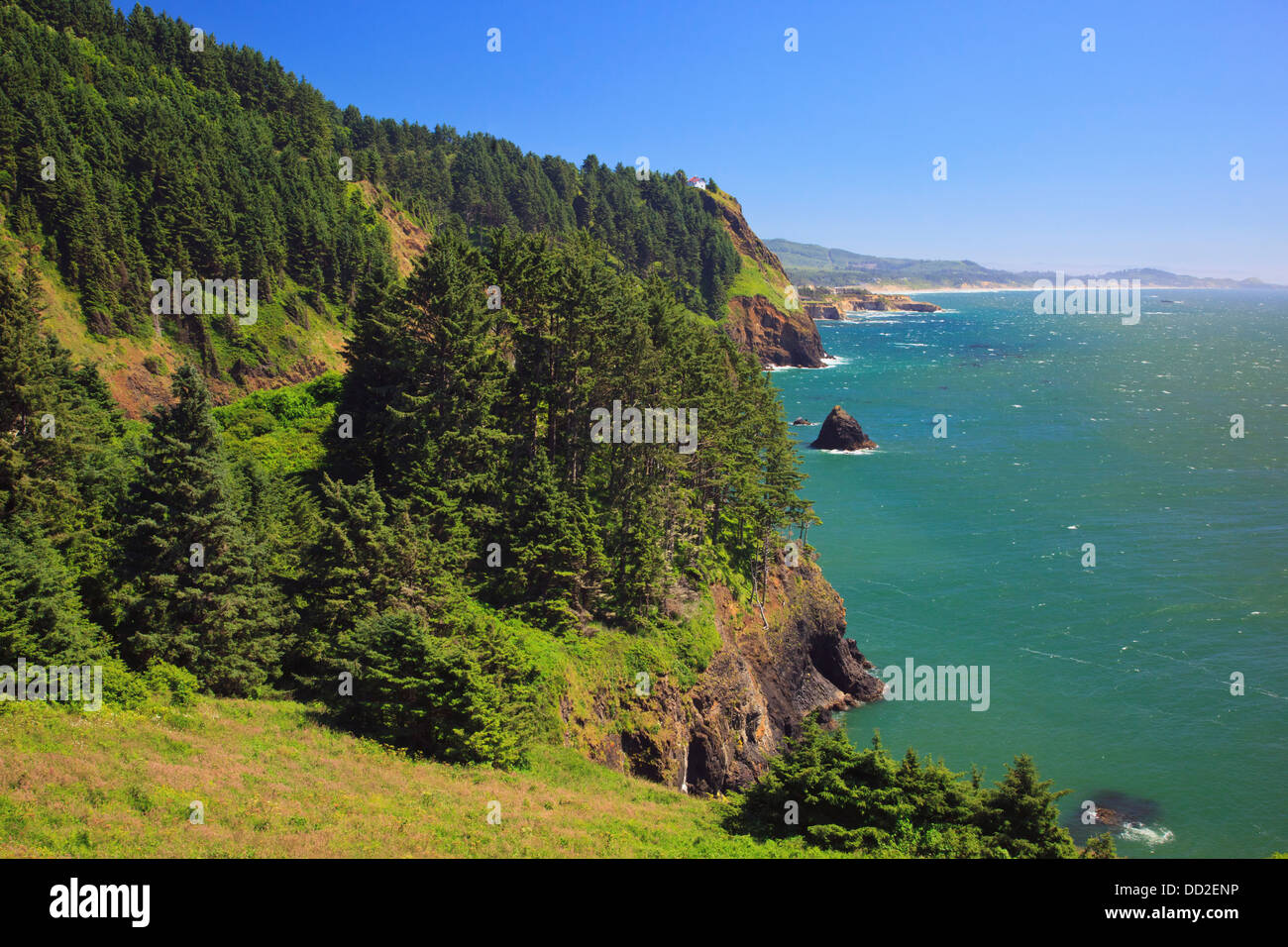 Cape Foulweather And Cape Lookout; Oregon, United States of America Stock Photo