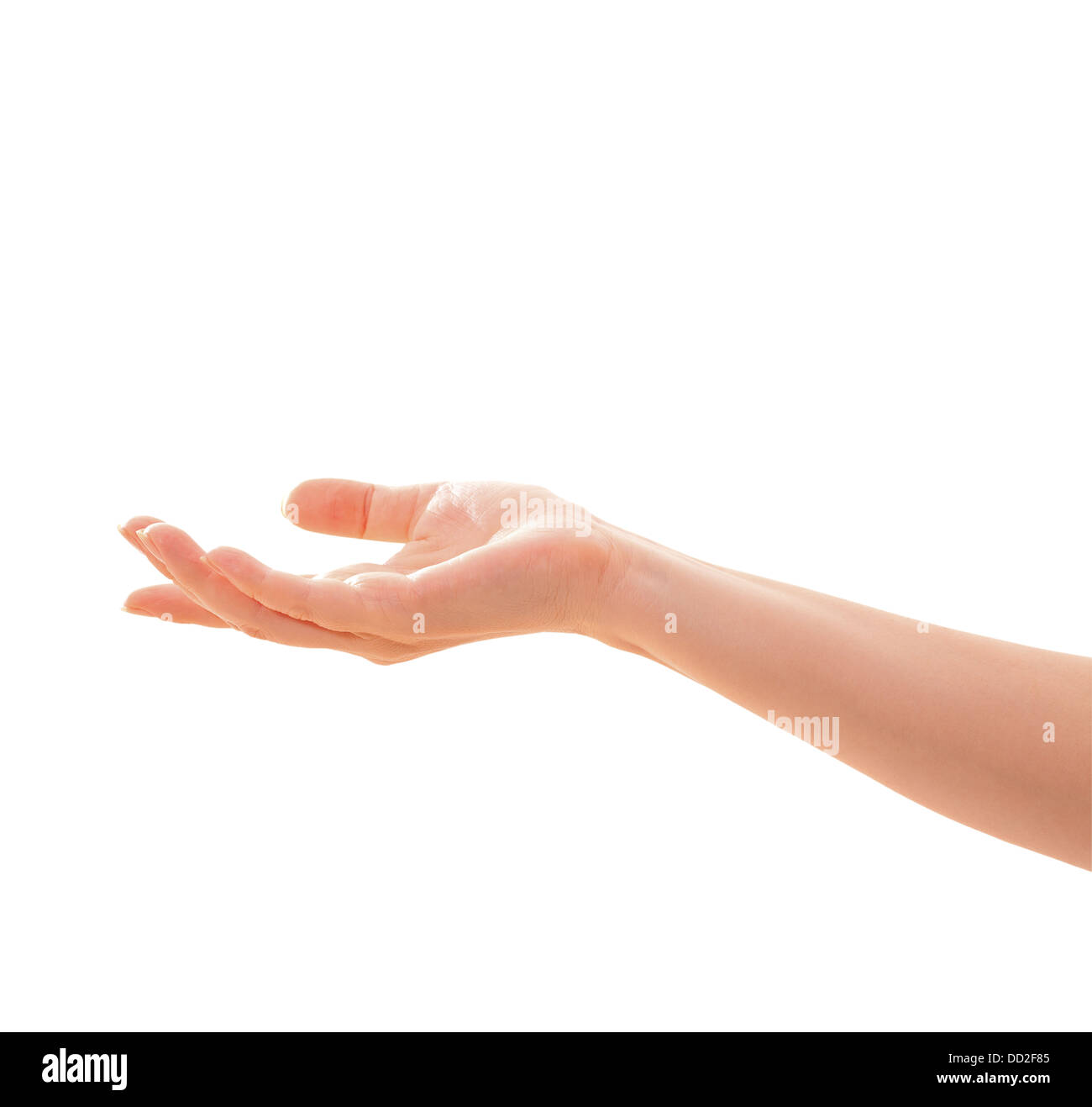 Woman hand sign isolated on white background Stock Photo - Alamy