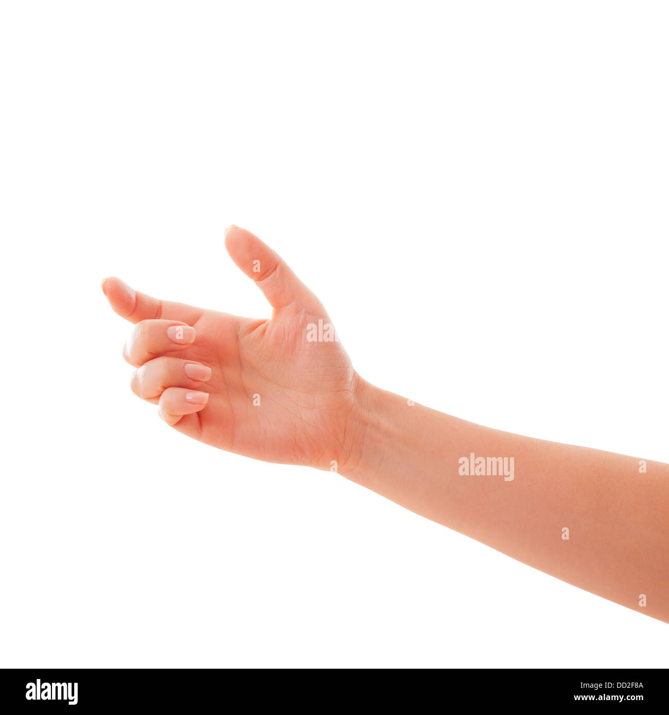 man hand holding isolated on white background Stock Photo - Alamy