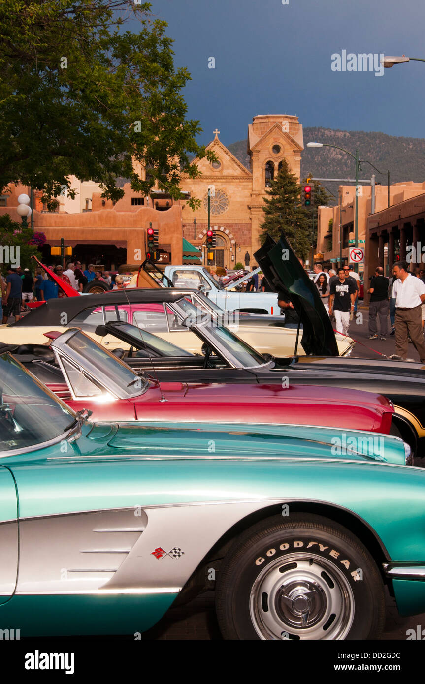 car show Santa Fe NM Stock Photo Alamy