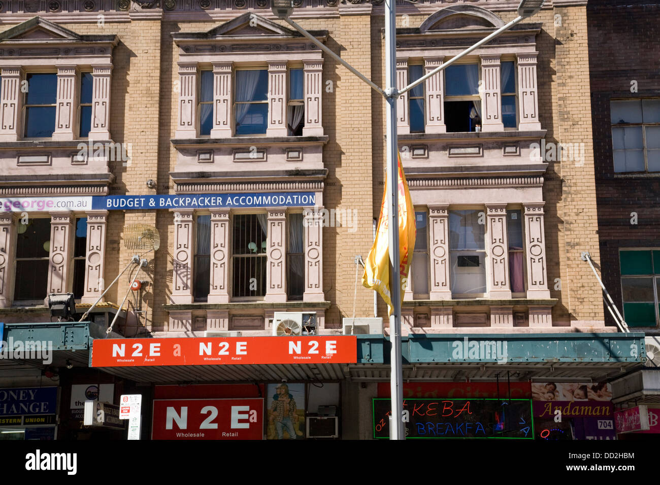 backpacker accomodation at the southern end of george street sydney Stock Photo