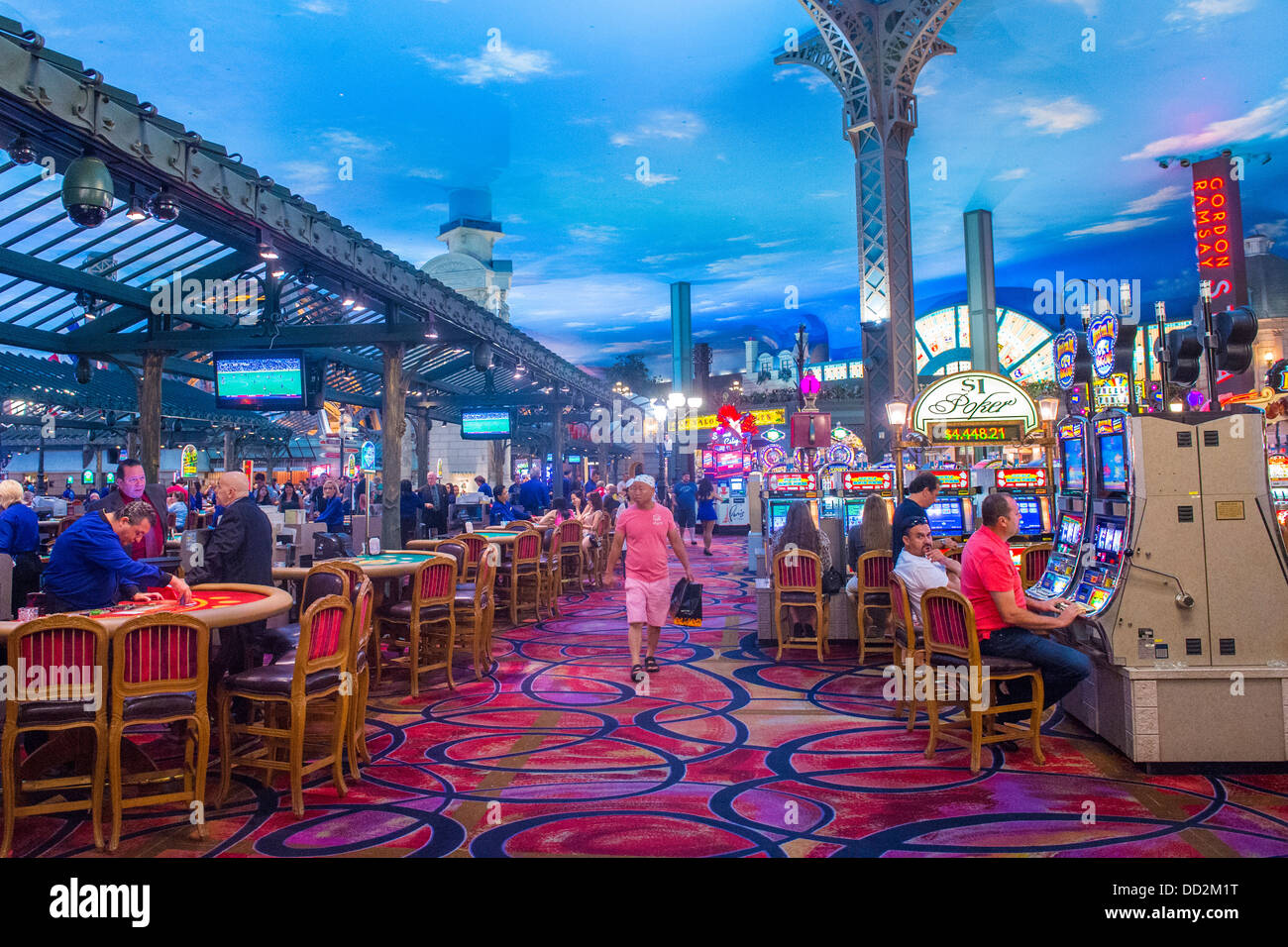 The interior of Paris hotel and casino in Las Vegas Stock Photo