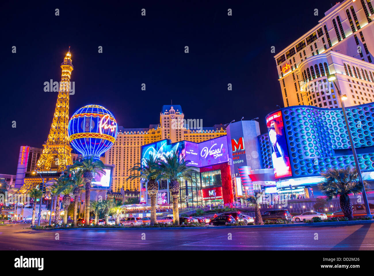 View of the Las Vegas Strip Stock Photo