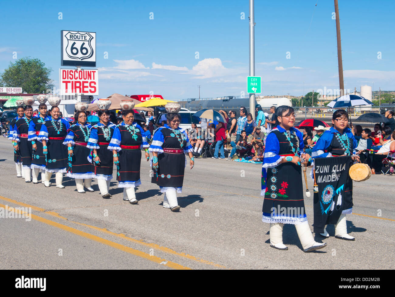 Native Americans with traditional costume participates at the 92 annual