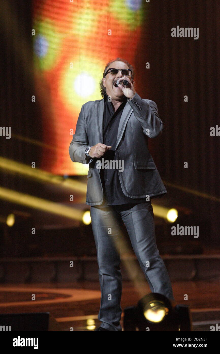 Sopot, Poland 23rd, August Sopot Top of The Top festival in Forest Opera. Pictured:  Herwig Rudisser and the Opus band performs live on the stage Credit:  Michal Fludra/Alamy Live News Stock Photo