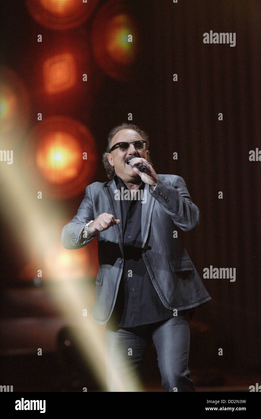 Sopot, Poland 23rd, August Sopot Top of The Top festival in Forest Opera. Pictured:  Herwig Rudisser and the Opus band performs live on the stage Credit:  Michal Fludra/Alamy Live News Stock Photo