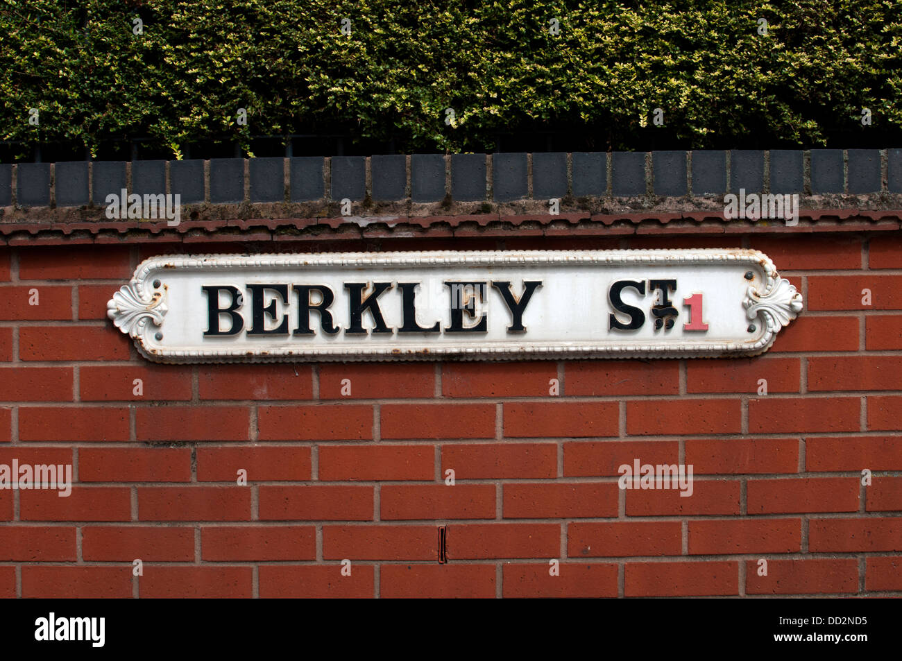 Berkley Street sign, Birmingham city centre, UK Stock Photo Alamy