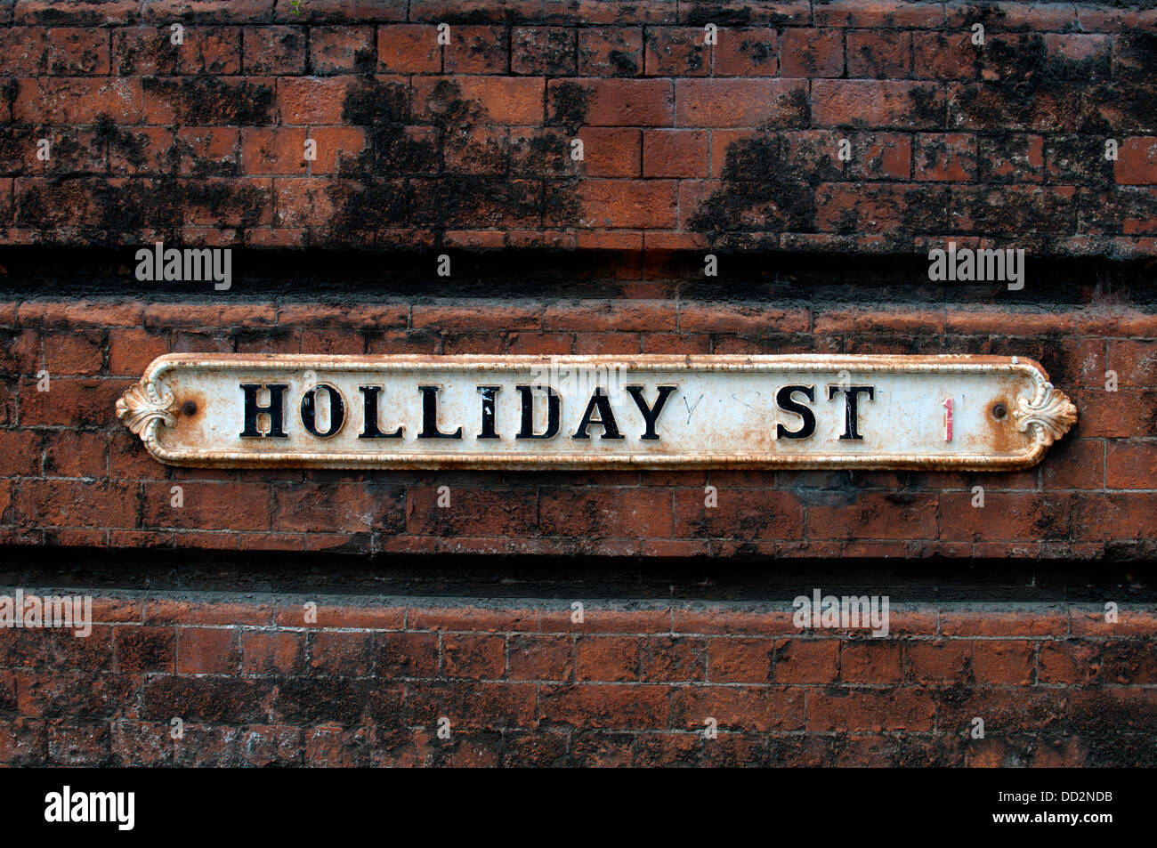 Holliday Street sign, Birmingham city centre, UK Stock Photo