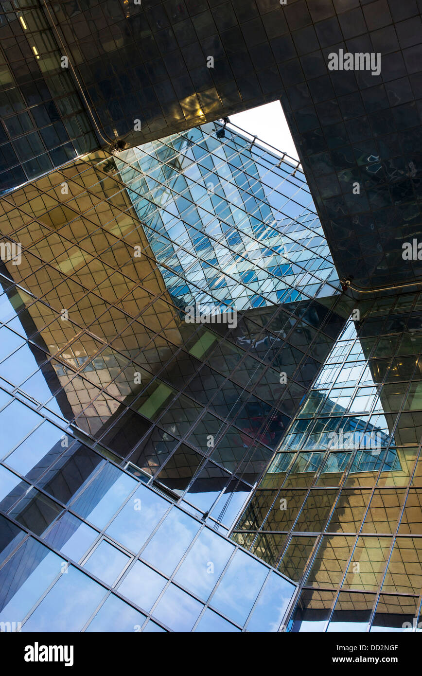Office block glass reflections. Southbank. England Stock Photo
