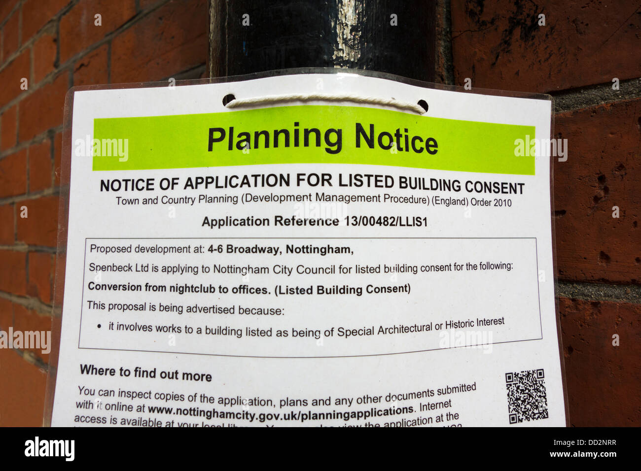 Uk planning permission notice hires stock photography and images Alamy