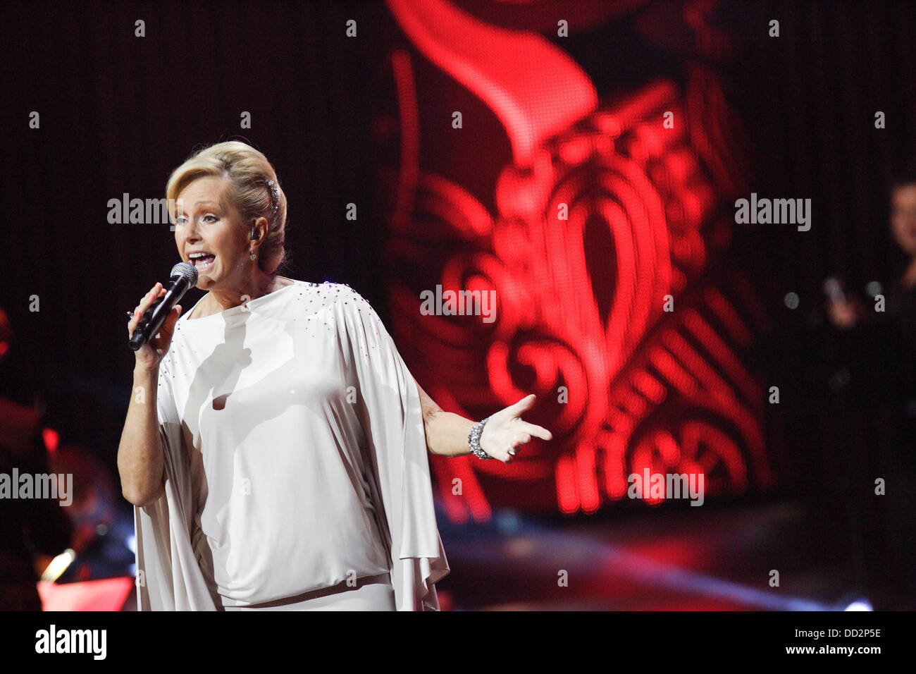 Sopot, Poland 23rd, August Sopot Top of The Top festival in Forest Opera. Pictured:  Helena Vondrackova performs live on the stage Credit:  Michal Fludra/Alamy Live News Stock Photo