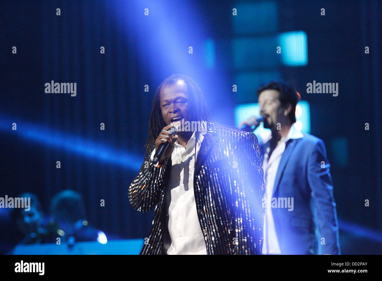 Sopot, Poland 23rd, August Sopot Top of The Top festival in Forest Opera. Pictured: Rui Carlos Ferreira performs live on the stage Credit:  Michal Fludra/Alamy Live News Stock Photo