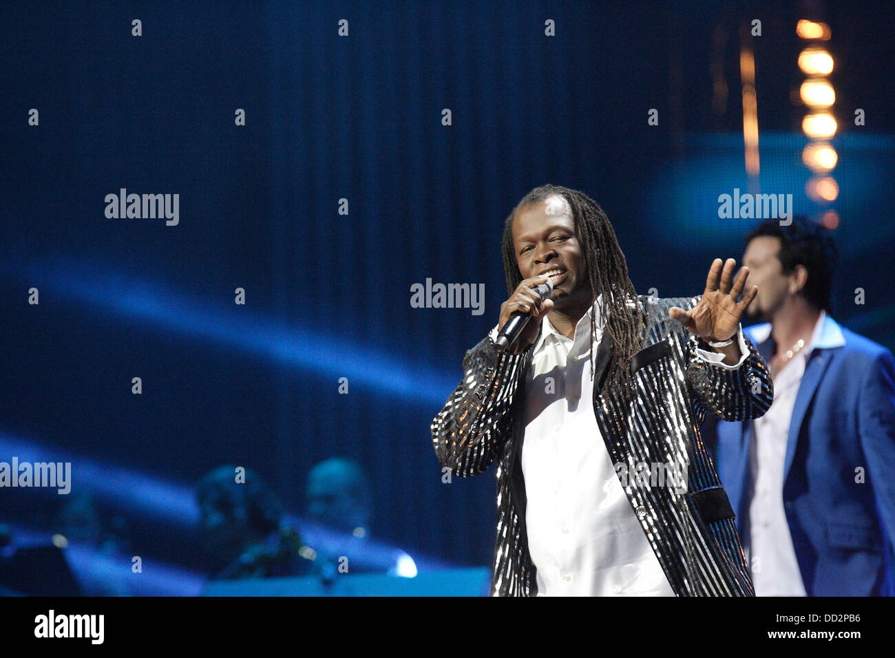 Sopot, Poland 23rd, August Sopot Top of The Top festival in Forest Opera. Pictured: Rui Carlos Ferreira performs live on the stage Credit:  Michal Fludra/Alamy Live News Stock Photo