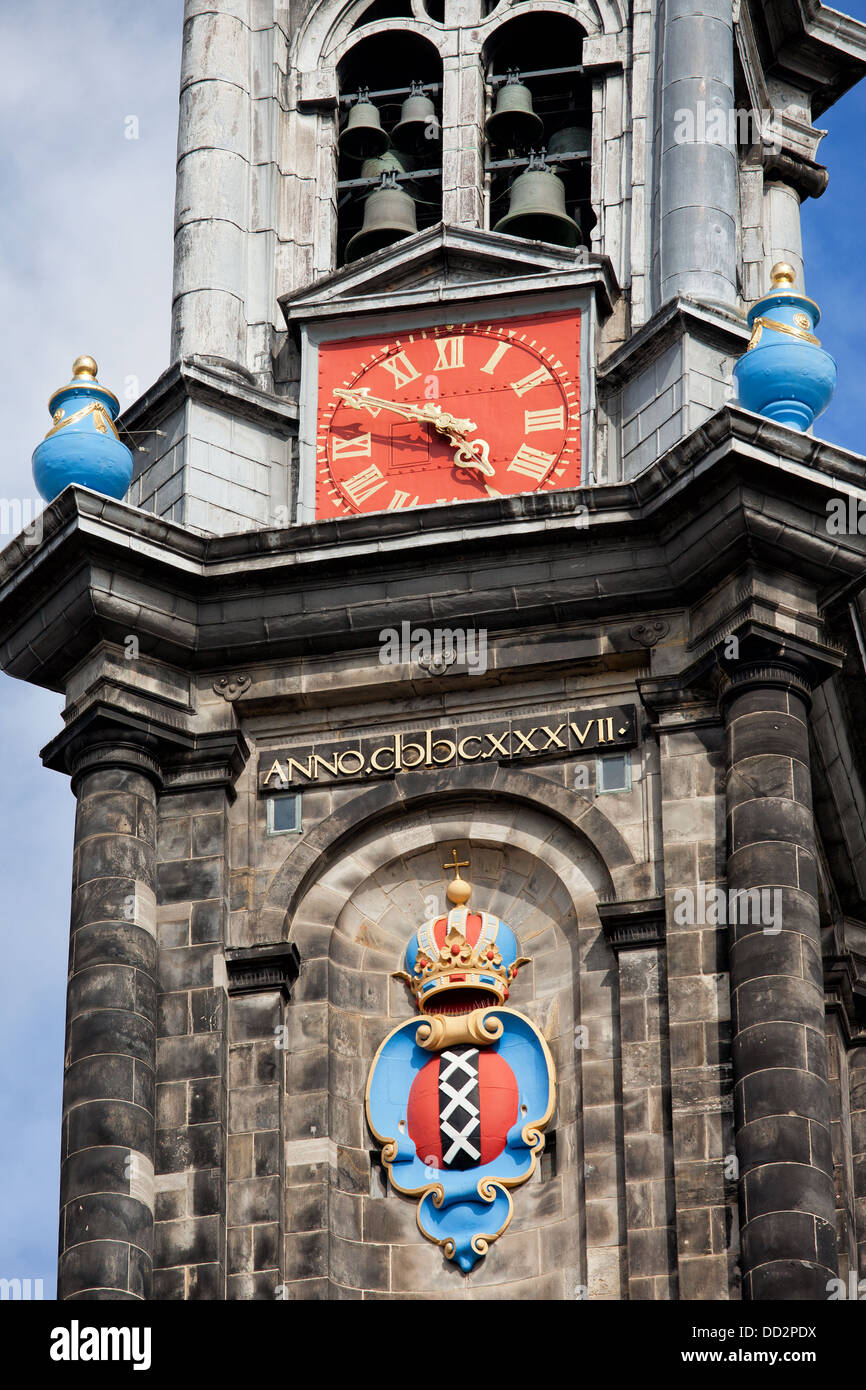 Amsterdam Coat Of Arms Clock And Bells Of Westerkerk Western Church 