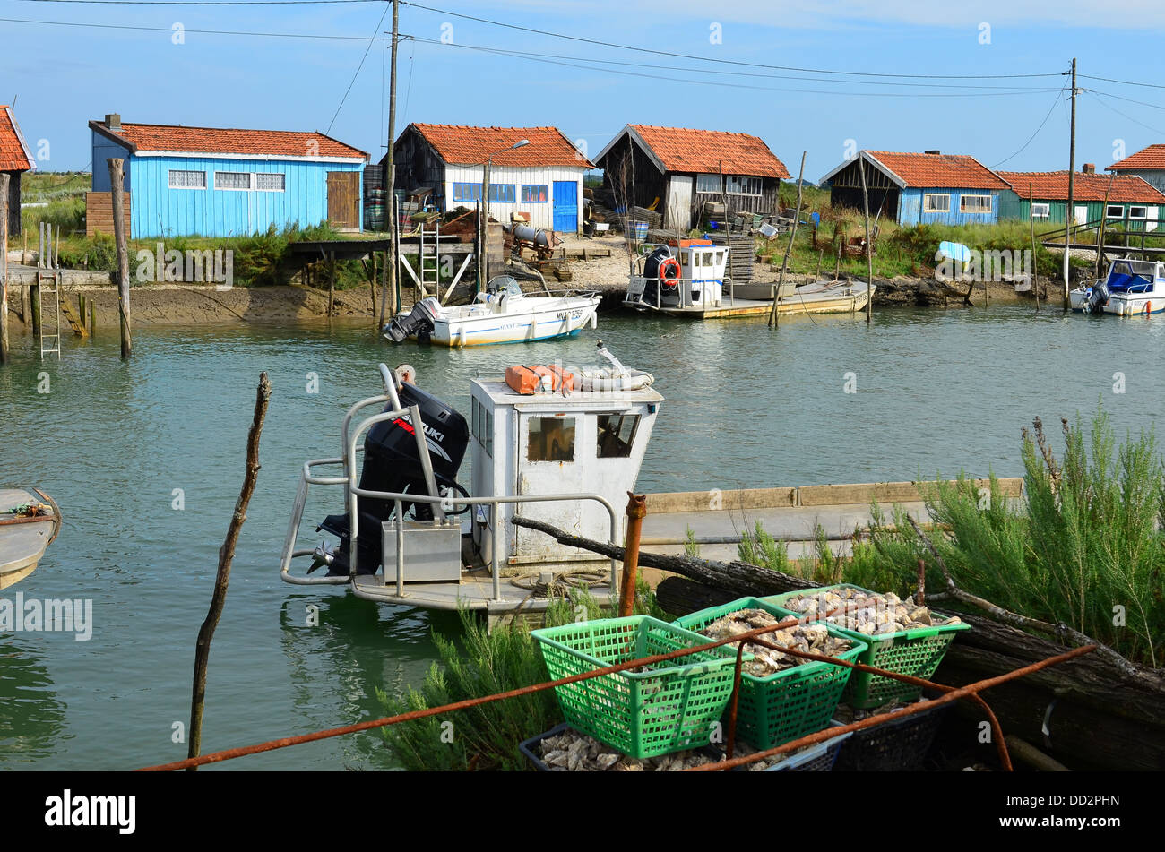 La Tremblade, site ostriecole, Oyster farming harbour, Charente