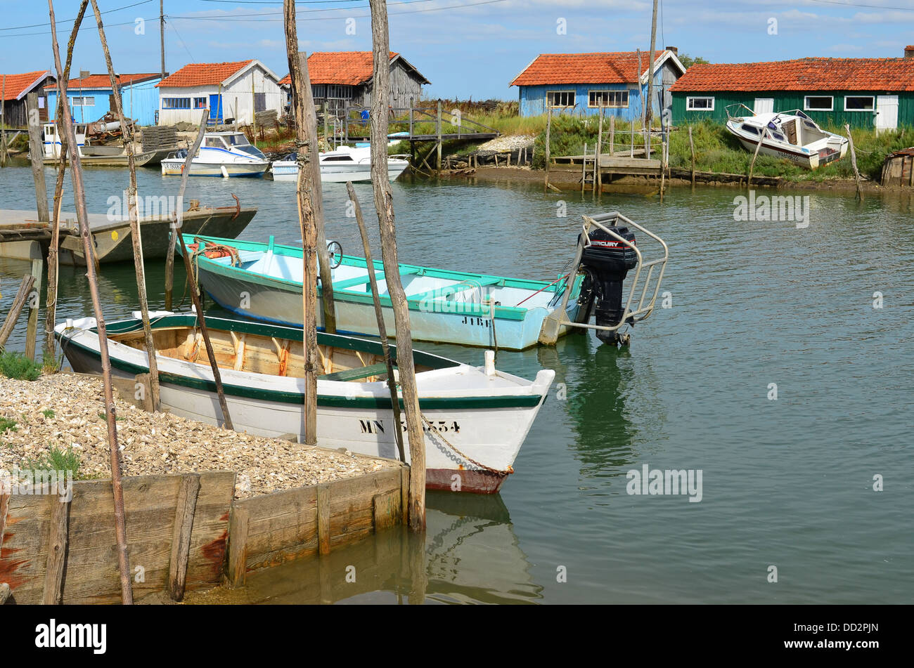 La Tremblade, site ostriecole, Oyster farming harbour, Charente