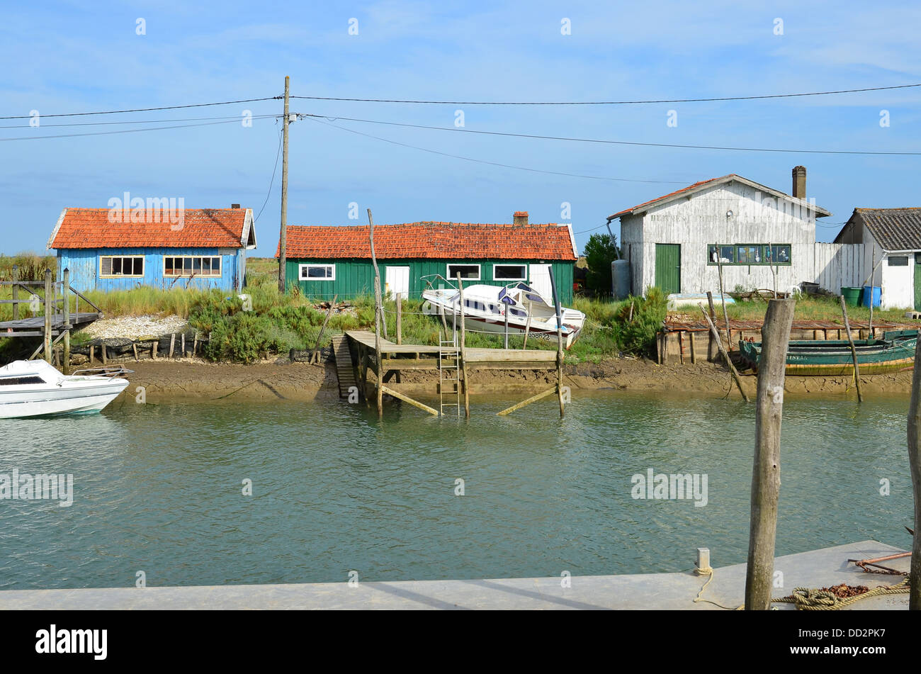 La Tremblade, site ostriecole, Oyster farming harbour, Charente