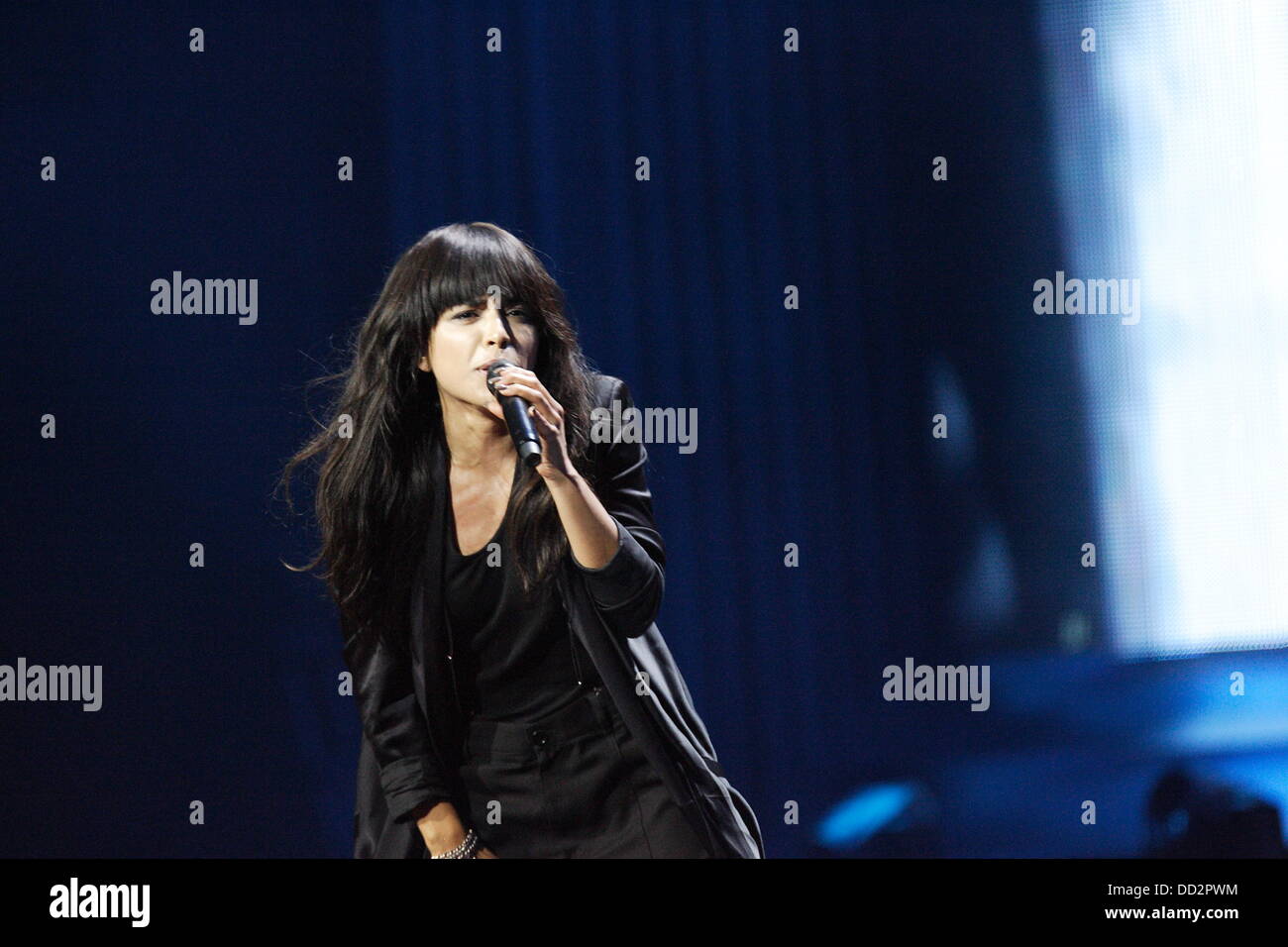 Sopot, Poland 23rd, August Sopot Top of The Top festival in Forest Opera. Pictured:  Swedish singer Loreen performs live on the stage Credit:  Michal Fludra/Alamy Live News Stock Photo